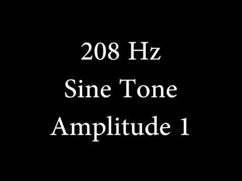 208 Hz Sine Tone Amplitude 1