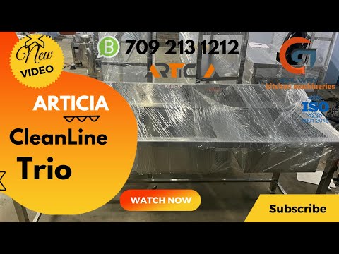 Articia  three sink dish wash unit