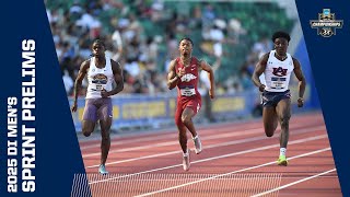 Every men's sprint prelim from the 2025 DI outdoor track and field championships