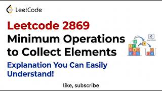 YouTube video 'Leetcode 2869  Minimum Operations to Collect Elements'