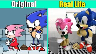 Download lagu Amy Rose Toilet SOUP! - Sonic The Hedgehog 3 Animation | Sonic Original vs Plush Toys mp3