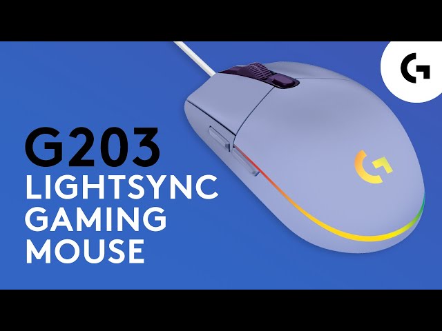 Logitech G G203 Lightsync Mouse USB tipo A 8000 DPI Bianco video