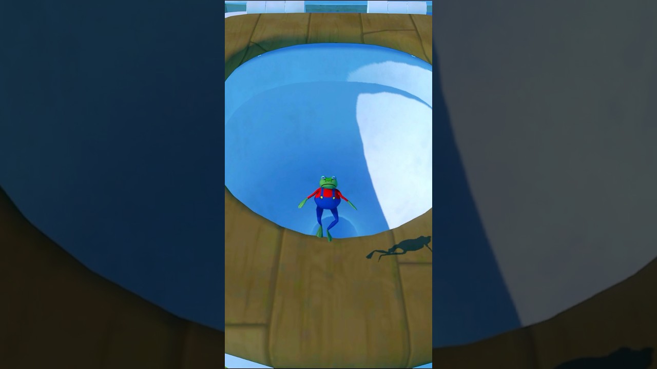 Mario Frog Backflip #amazingfrog #mario #frog #game #steamgame #shorts #backflip