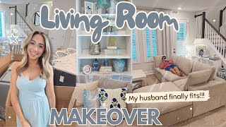 EXTREME LIVING ROOM MAKEOVER!🌟Huge New Couch, Decor Transformation, & Cozy Vibes!!!