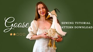 Christmas DIY How to Sew a Cute Plush Goose For Beginners - PDF Pattern & Tutorial | Sew With Me