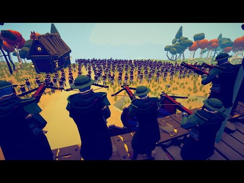 150x BRITISH RED COAT SIEGE ENEMY CASTLE - Totally Accurate Battle Simulator TABS