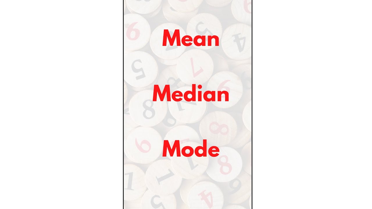 Mean Median Mode