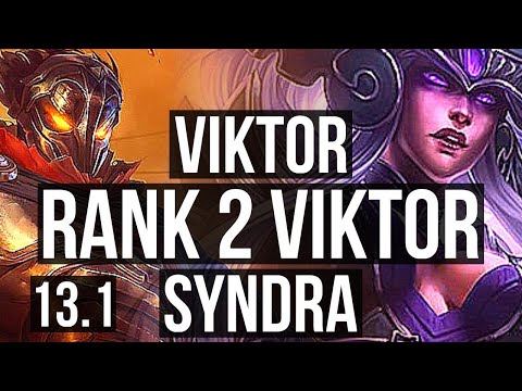 VIKTOR vs SYNDRA (MID) | Rank 2 Viktor, 4/0/5, Rank 12 | KR Challenger | 13.1