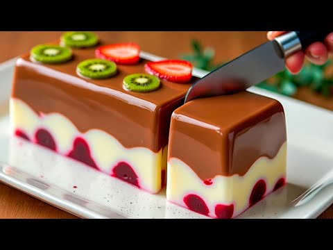 Just milk and fruit! The fastest homemade dessert in 10 minutes! No baking!