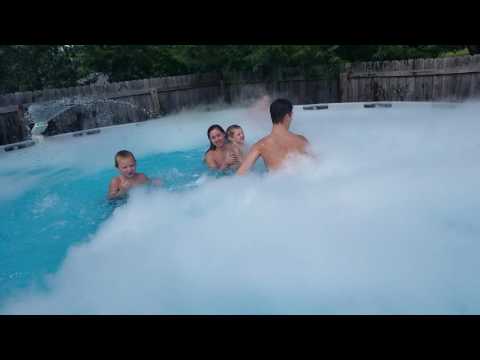 Dry ice in the pool