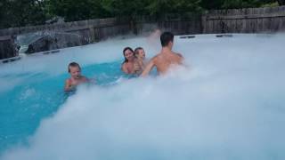 Dry ice in the pool