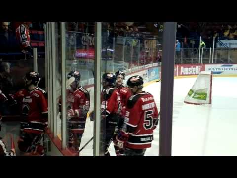 Ässät-Kalpa 26.2.2015. Esa Lindellin 2-1 voittomaali jatkoajalla + lopputunnelmat !!!