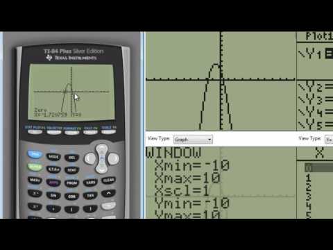 Using TI83 to find vertex and intercepts of a...