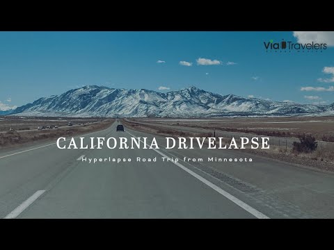 Minnesota to California Road Trip Timelapse [Driving in 4K HD]