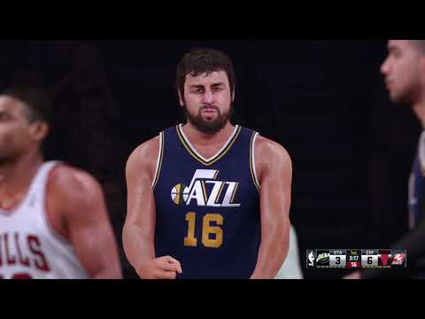 PS4 Pro NBA 2K16 Gameplay My League Utah Jazz vs. Chicago Bulls 1993 vs. Bogut vs. Jordan