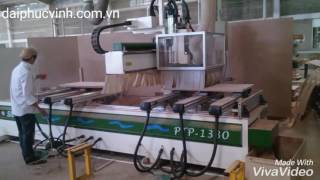 Máy phay cnc router + khoan cắt đa phương