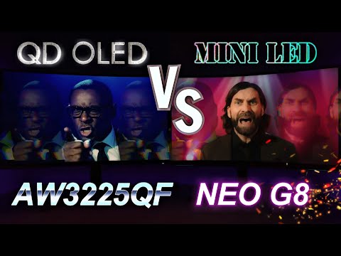 AW3225QF vs Neo G8 - Mini LED vs QD OLED GEN 3 Herald of Darkness