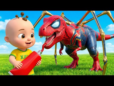 Dinosaur Dance Song | Colorful Dinosaurs for Kids | Baby Xavi Kids Songs