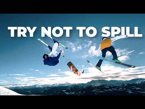 Frontflip on skis with a Glas of Milk! (without spilling)