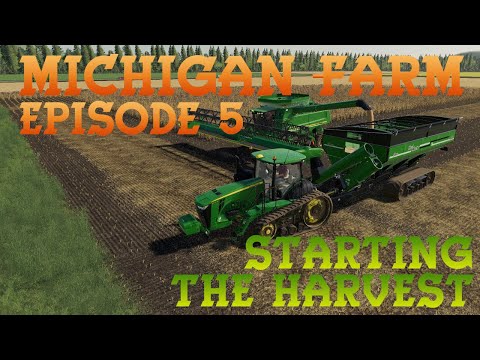 Michigan Farm Ep. 5: The big harvest begins! | Let's Play Farming Simulator 19