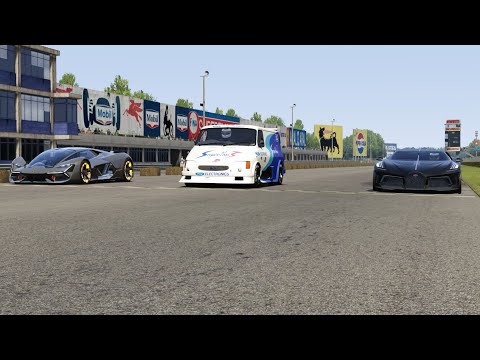 Ford Supervan 3 vs Bugatti La Voiture Noire vs Lamborghini Terzo Millennio at Monza Full Course