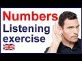 Numbers listening exercise - English test