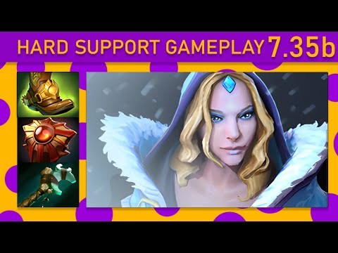 ⭐Crystal Maiden 30+ K/A! Hard Support Gameplay 7.35b - Dota 2 Top MMR