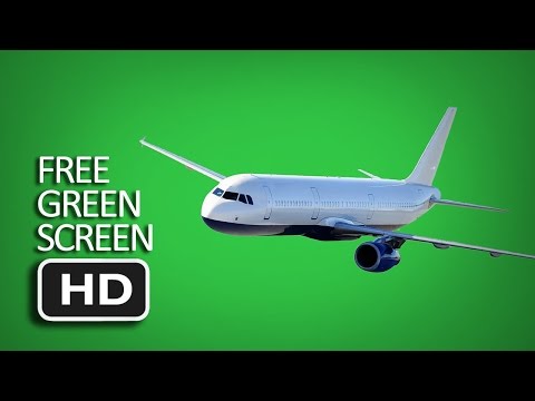 Free Green Screen - Flying Commercial Plane #1 Video