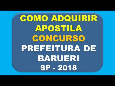 Baixar Apostila Concurso Prefeitura de Barueri - SP 2018
