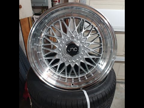 Unboxing Review JNC 004 Rep Wheels Silver Machine Lip 18x9.5" ET25 5x112 or 5x120