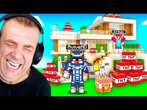 Mein Papa spielt MINECRAFT auf YOUTUBER INSEL 2 😂