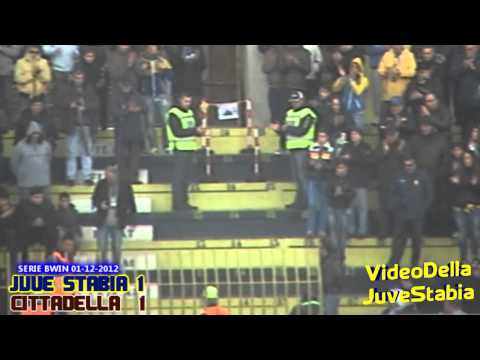 Juve Stabia-Cittadella 1-1 - il saluto ad Agostino e il gol di Caserta [01-12-2012]