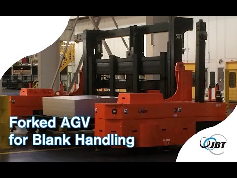 Forklift Automated Guided Vehicles (AGVs) for Blank Handling - Automotive Industry Application