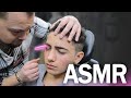 ASMR Mini Face Cup Therapy On Young Customer | ASMR Sleep Massage IN Real Barber Shop