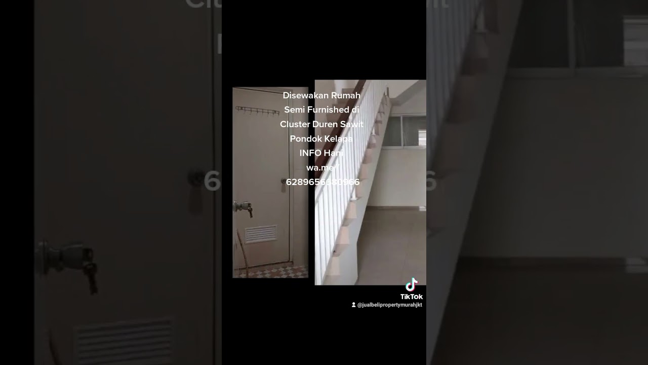 DISEWAKAN ATAU DIKONTRAKKAN RUMAH DI CLUSTER PONDOK KELAPA DUREN SAWIT