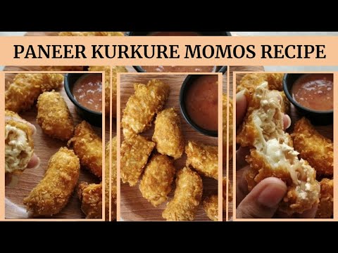 Paneer kurkure momos recipe | cheesy and crispy kurkure momos | crunchy paneer momos | kurkure momos