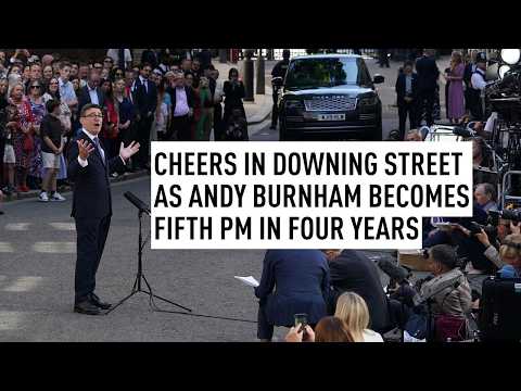 Crowds wave Starmer good-bye as Andy Burnham takes over Downing Street
