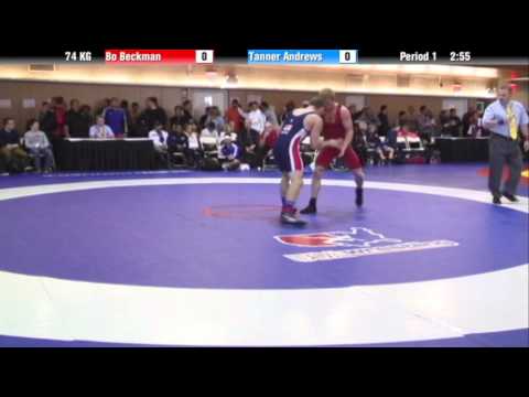 GR 74 KG QF - Bo Beckman (Team OTC) vs Tanner Andrews (NYAC/USOEC)