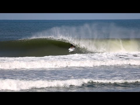Surfing an 18 second south swell pumping Nicaraguan beach breaks
