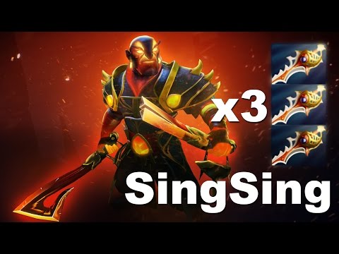 SingSing x3 Divine Rapiers Ember Spirit Ranked Dota 2