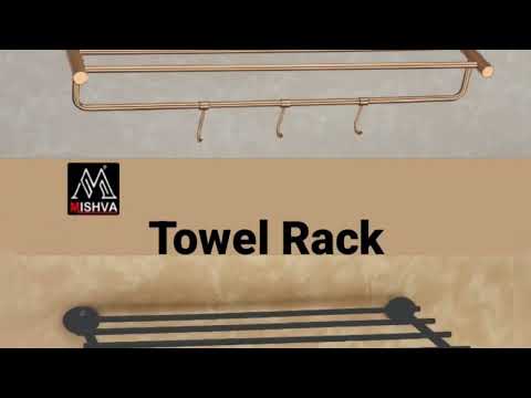 Wall mount stainless steel bath towel rack
