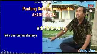 Download lagu Pantung Abang Hatam ~ Adi' Mobarong #pantungBolaangMongondow mp3