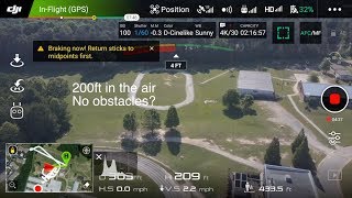 Mavic Pro - Braking Now! Return sticks to midpoints first.