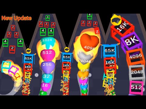 Satisfying Mobile Game/ 2048.io cube arena vs merge number run - snake arena 2048 gameplay mobile