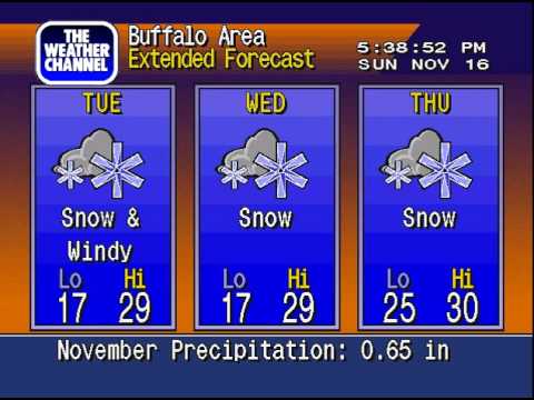 WeatherStar 4000 Buffalo NY, Sunday, November 16, 2014 @ 5:38 PM