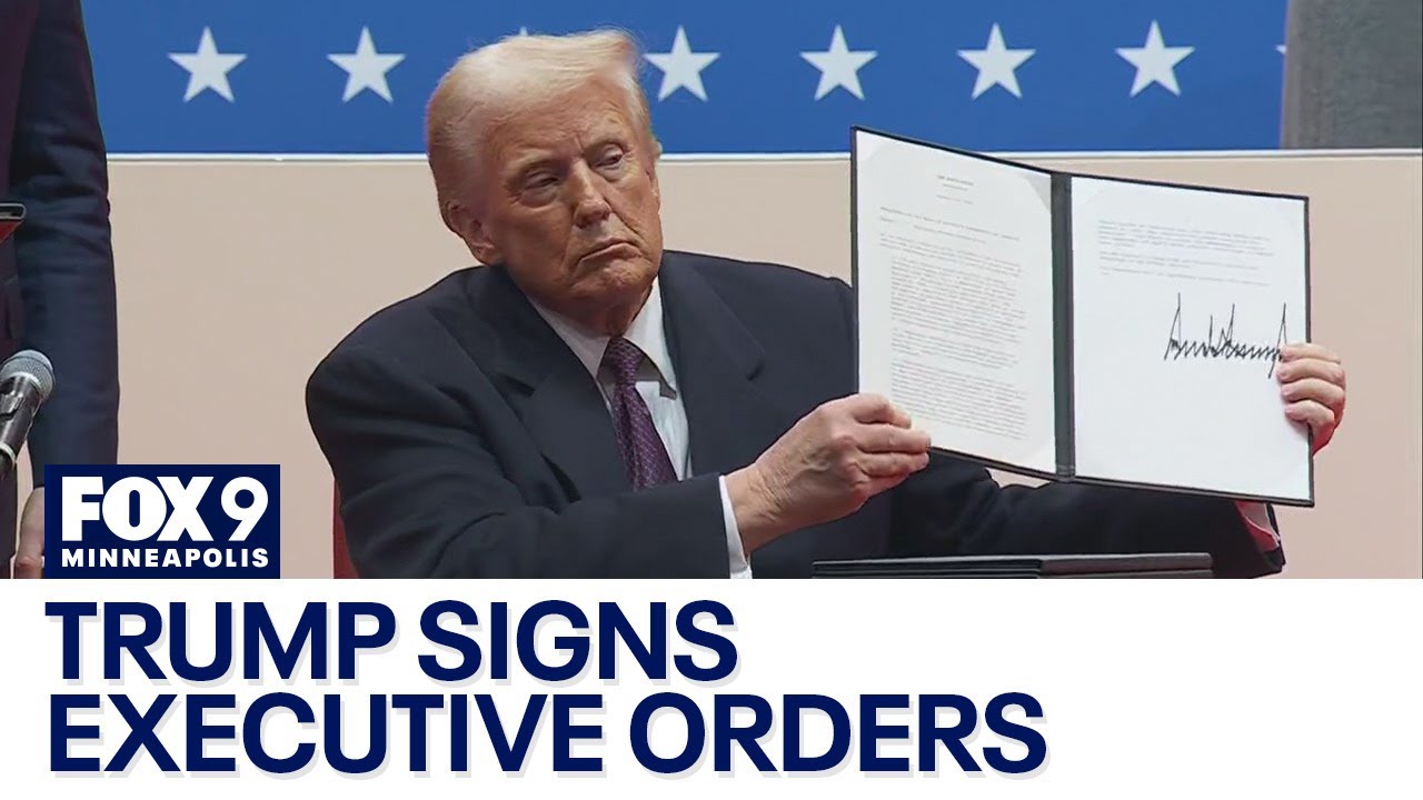Pres. Trump signs batch of executive orders after inauguration