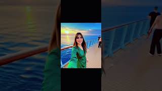 Elegant Evening on a Cruise: My Emerald Green Look ❤️ #love #youtubeshorts #viral #shorts #trending
