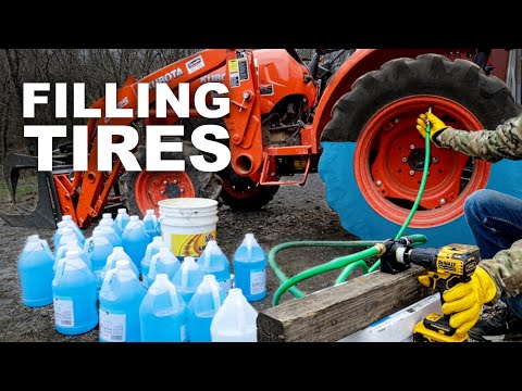 How to Fill Tractor Tires - Cheap Liquid Ballast