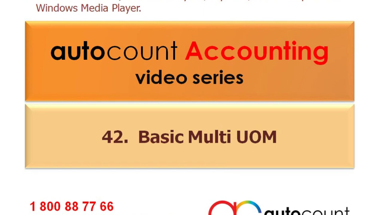 42-AutoCount Accounting Software Video Series - Basic Multi UOM