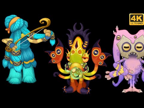 Epic Rooba, Cranchee and Knurv - Comparison / Breeding (My Singing Monsters) 4k